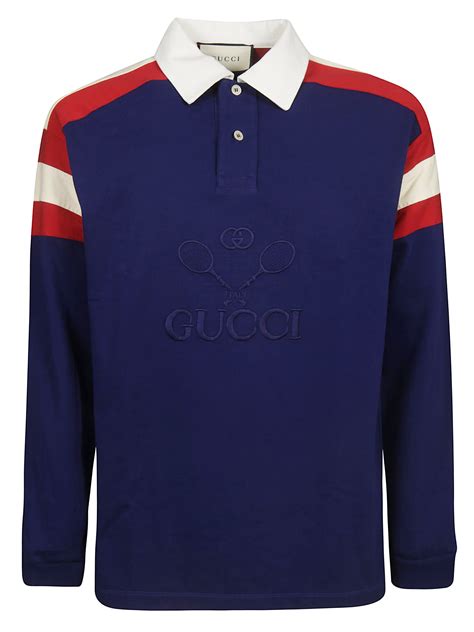 men's gucci long sleeve polo|gucci jersey t shirt.